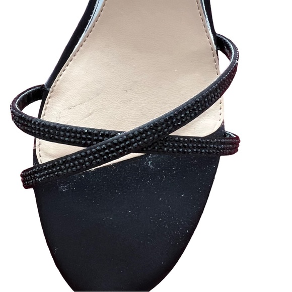 Jewel Badgley Mischka Omari I Sandal in Black Satin Size 10. Worn once - Picture 7 of 9